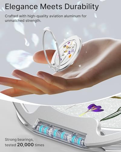 typecase Folding Phone Stand: Foldable Smartphone Holder for Desk – Ultra Thin Adjustable Kickstand – Magnetic Phone Grip Home Desk Accessories Compatible with Phone Tablets – Enhanced Compatibility and Speed