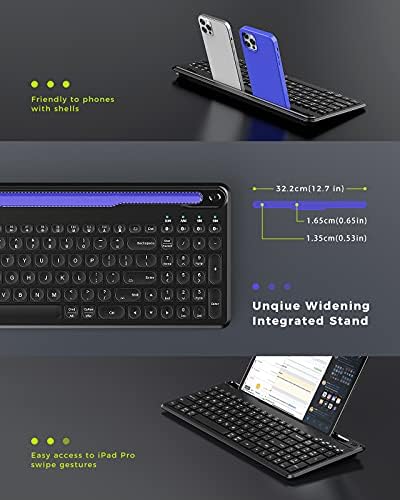 Revolutionize Your Typing with the seenda Backlit Multi-Device Bluetooth Keyboard – Wireless and Rechargeable with Ergonomic Design, Switch Seamlessly Between 4 Devices for Mac, Android, i OS & Windows – Perfect for Enhanced Productivity and Comfort!