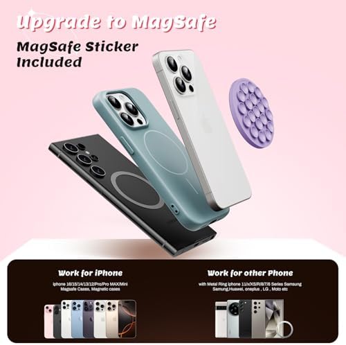 Transform Your Content Creation with the Ultimate Magnetic Phone Mount for Mag Safe Cases – Versatile Silicone Holder for i Phone & Android, Perfect for Selfies, Vlogging, and Shower Streaming – Trendy Light Blue Accessory for Tik Tok Creators and Influencers Seeking Effortless Hands-Free Use