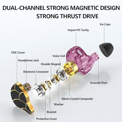 Premium Hybrid In-Ear Monitors with Advanced 1 BA + 1 DD Technology | Unmatched Comfort for Long Listening Sessions | Deep Bass for Gaming and Music Enthusiasts | Ergonomic Design for Noise Isolation and Fit | Universal Device Compatibility | Elevate Your Sound Experience Today