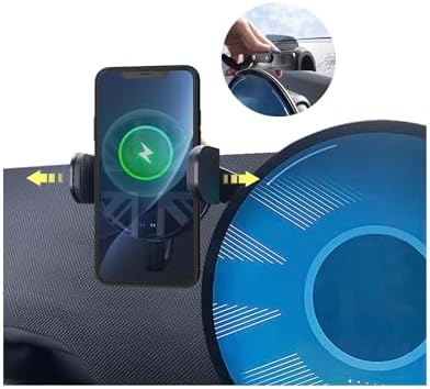 Upgrade Your Mini Cooper with the Persevere Car Phone Holder: Wireless Auto-Open/Close Charging for Circular Displays, Perfect Fit for 4-6.9” Smartphones, Enhanced Compatibility with F65, F66, J01, J05, F01 Models, Effortless Access and Fast Charging for Safe Navigation