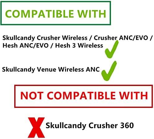 Upgrade Your Skullcandy Listening Experience with Premium Memory Foam Earpads – Exceptional Comfort, Superior Sound Isolation, and Effortless Compatibility for Crusher Wireless, ANC, EVO & Hesh 3 Models