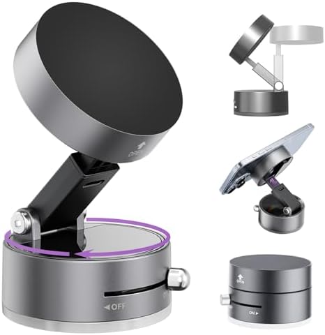 Magnetic Phone Holder for Cars – Versatile 360° Rotating Mount, Perfect for Hands-Free Navigation & Communication – Universal Fit for i Phone 16/15/14/13/12 and All Smartphones – Sleek Black Design for Quick Setup & Secure Grip – Enhance Driving Safety with Premium Quality Car Accessories
