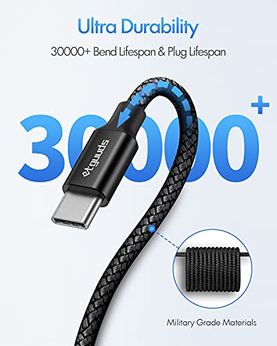 Ultra-Durable 16 ft USB C to USB C Cable – High-Speed PD Charging Cord with Braided Design, Ideal for Samsung Galaxy S21, Pixel, i Pad Pro 2020 & More – Unmatched Length for Ultimate Convenience and Performance