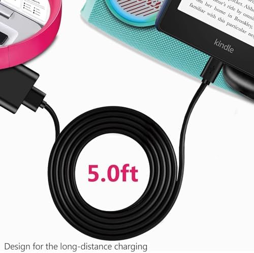Upgrade Your Kindle with 5 FT USB-C Charging Cable & Fast Charger – Perfect for Kindle Paperwhite Signature Edition, Kids, and More – Enhanced Speed & Compatibility for Effortless Reading Adventures!