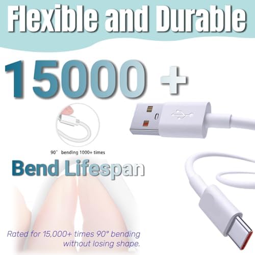 Premium 6.6 ft USB-C Charging Cable for Simple Human 8″ Round Sensor Makeup Mirrors – Fast Charging, Enhanced Compatibility for Models ST3052, ST3053, ST3054, ST3055, ST3034 – Durable Power Solution for Flawless Makeup Application Anytime