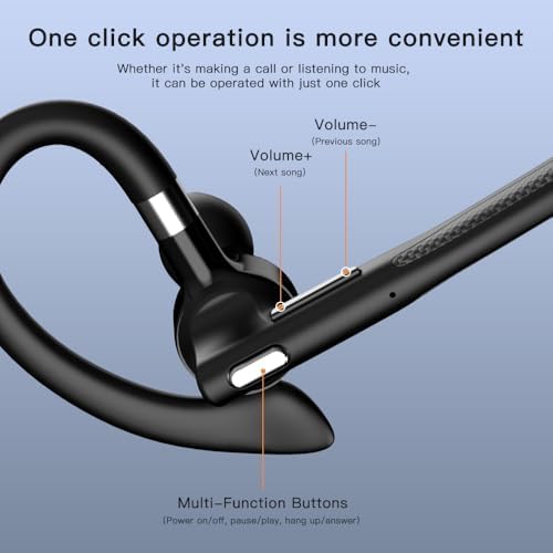 Ultra Comfort Bluetooth 5.4 Over-Ear Wireless Headset with Advanced Noise Cancelling & LED Display – Ideal for Hands-Free Business Calls, Travel, and Driving – 500 ml Charging Case for Extended Playtime and Seamless Device Compatibility