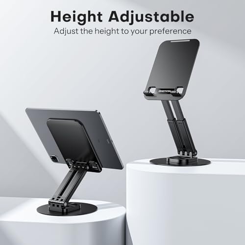 OMOTON Adjustable Tablet Stand for i Pad – Versatile Portable Holder for 4-15.6″ Devices, Ideal for Enhanced Viewing Comfort and Productivity, Compatible with i Pad Pro, Air, Mini & Kindle – Perfect for Home, Office, and Travel Use