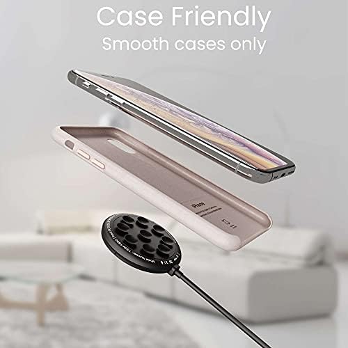 Revolutionize Your Charging Experience with the Techsmarter 15 W Fast Wireless Charger Pad – Secure Suction Cup Design for i Phone 14, Samsung S23, and Pixel Devices, Enhanced Anti-Slip Technology for Optimal Stability, Compact and Stylish with LED Charging Indicator for Effortless Power Delivery