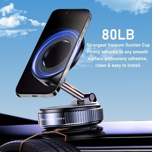 Revolutionary 360° Adjustable Magnetic Phone Holder – Ultimate Suction Cup Car Mount for All Smartphones, Perfect for Gym, Shower, and On-the-Go Use, Enhanced Magnetic Grip for Secure Attachment on Any Surface, Compact Foldable Design for Effortless Travel and Versatile Accessibility
