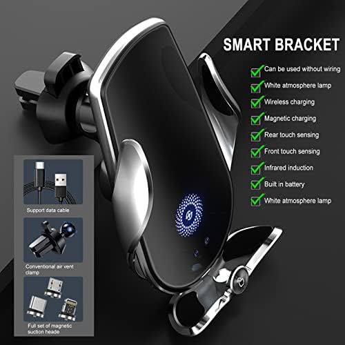 Custom Wireless Car Charger Phone Mount for Toyota RAV4 (2019-2022) – Fast Charging Holder for i Phone & Samsung – Sleek Silver Design for Ultimate Convenience and Safety on the Go