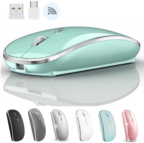 Premium Wireless Mouse for Mac and Windows – Ergonomic, Rechargeable, and Silent Click Design for Enhanced Productivity on Mac Book, Chromebook, and PC – Ideal for Travel and Home Office Setup – Durable and High-Precision Tracking