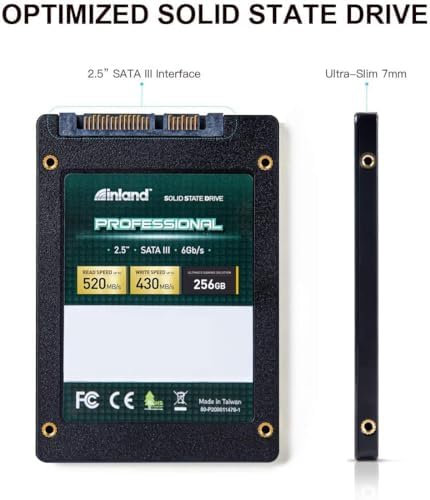 Unlock Lightning-Fast Performance with INLAND Professional 1 TB SSD – Cutting-Edge 3 D NAND SATA III 6 Gb/s 2.5″ Internal Solid State Drive for Ultimate Reliability and Versatile Compatibility