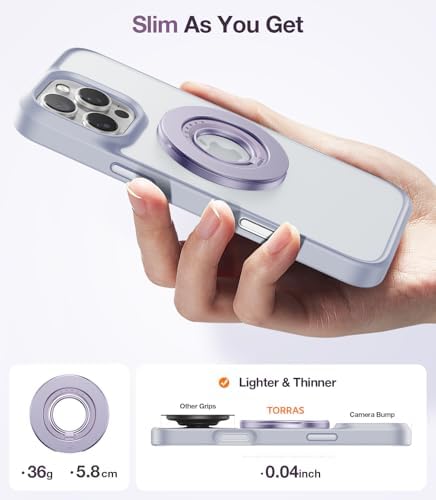 Elevate Your Mobile Experience with TORRAS 2025 Upgrade Dual-Ring Mag Safe Phone Grip Holder in Desert Titanium Gold – Ultimate Compatibility for i Phone 16/15/14/13/12/11, Samsung & Google Devices, Innovative Magnetic Kickstand for Effortless Hands-Free Viewing and Enhanced Stability