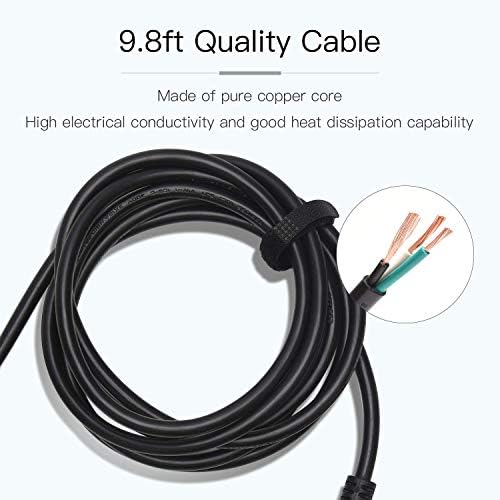 Maximize Charging Efficiency with SUPERDANNY 10 ft Power Strip Tower – 9-Outlet Surge Protector & 4 USB Ports, Featuring Wireless Charging for Seamless Device Management, Perfect for Home & Office Use in Elegant White and Gray Design