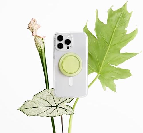 Mag Safe-Compatible Glitter Pop Socket Phone Grip & Stand – Stylish Clear Kickstand for Secure Wireless Charging and Effortless Media Viewing, Essential Cute Accessory for Enhanced Mobile Experience