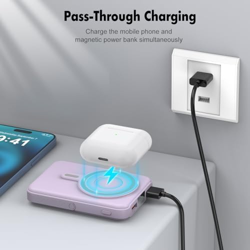 Effortlessly Stay Charged with the 10,000 m Ah 3-in-1 Magnetic Wireless Power Bank – Fast 22.5 W Charging for i Phone 15/14/13/12, Apple Watch, and Air Pods with LED Battery Indicator – Lightweight, Portable Design for Ultimate Convenience and Enhanced Compatibility