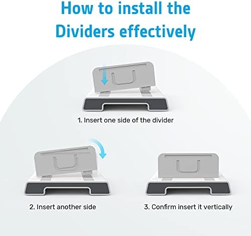 Unitek Universal Adjustable Multi-Device Organizer Dock Stand – Versatile Holder for i Phone, i Pad, Kindle, Fire Tablet, Samsung Galaxy & More – Non-Slip Base & Lightweight Design for Home, Office & Travel – Optimize Device Clutter with Enhanced Viewing Angles