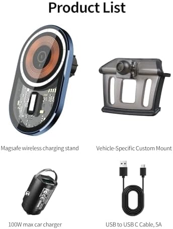 Transform Your Mazda CX-5 Driving Experience with a Premium Wireless Charging Phone Holder – Tailored Fit for 2017-2025 Models, 360° Rotating Design for Convenient Navigation and Sleek Interior Enhancement, Mag Safe Compatible for Rapid Charging and Effortless Device Access