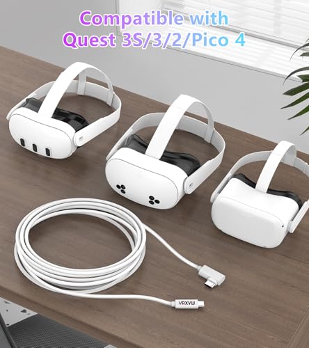 Elevate Your VR Experience with YRXVW 10 FT Link Cable – Premium USB-C Charging & High-Speed Data Transfer for Meta/Oculus Quest 3 S, Quest 3, Quest 2/Pro, and PICO 4 Headsets – Uninterrupted Gaming Freedom, Enhanced Compatibility, and Long-Lasting Durability