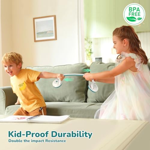 Premium i Clever BTH20 Kids’ Bluetooth 5.4 Headphones with Advanced Active Noise Cancellation – Up to 60 Hours of Playtime, Fast Type-C Charging, and Safe 80 d B Volume Limit – Ideal for Air Travel, Learning, and Entertainment – Award-Winning Kid-Friendly Design in Vibrant Blue for Young Audiophiles