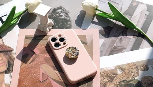 Chic Natural Abalone Shell Foldable Phone Grip – Magnetic Handle for Secure Smartphone & Tablet Handling, Stylish Accessory for Enhanced Portability and Aesthetic Appeal