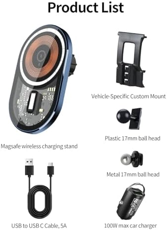Premium Wireless Charging Car Phone Holder for BMW X3 (2022-2024) & X4 (2022-2025) – Sleek 360° Rotating Navigation Mount with Fast Charging Technology for Enhanced Driving Convenience and Style