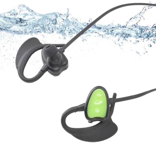 Ultimate Fabater IPX8 Waterproof Bluetooth 5.0 Earbuds – In-Ear Sports Headphones with Integrated MP3 Player for Swimming, Running, and Active Lifestyles – Stylish Green Design with Superior Submersion Capability for Unmatched Audio Performance