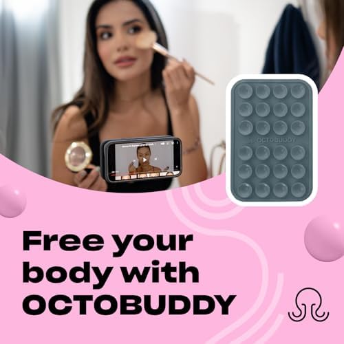 Ultimate Stability Turquoise Silicone Suction Phone Holder – Hands-Free Mount for i Phone & Android – Compact 2.6″ x 3.9″ Design – Elevate Your Selfies and Videos with Superior Grip and Versatile Functionality – Essential Content Creation Accessory for Effortless Capturing and Live Streaming