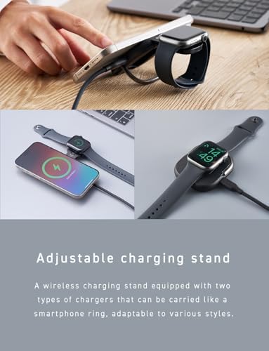 Revolutionize Your Charging Experience with the Nova Wave 3-in-1 Foldable Wireless Charger – Sleek Magnetic Station for i Phone, Apple Watch & Air Pods, Travel-Ready, Mag Safe-Compatible, Fast Charging Solution in Elegant Black