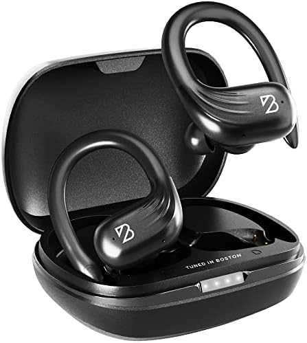 Enhance Your Workout with Back Bay Audio Runner 60 Wireless Bluetooth Earbuds – 80-Hour Battery Life for Uninterrupted Performance, Secure Over-the-Ear Fit, Waterproof Design for Active Lifestyles, and Superior Sound Quality with Built-in Microphone for Effortless Hands-Free Calling