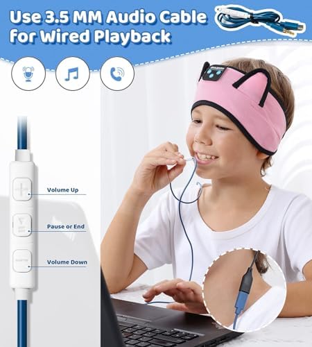 Ultimate Kids Bluetooth Headphones for Safe and Stylish Listening – Versatile Wired Playback Option with Volume Limiting Technology – Durable and Lightweight Design for Travel, School, and Home Use – Adjustable Headband for Customized Comfort – Compatible with Kindle, Tablets, and Cell Phones – Perfect for Boys and Girls