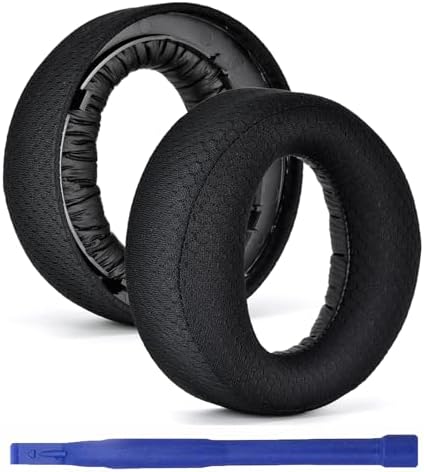 Elevate Your PS5 Gaming with Premium Memory Foam Ear Pads – Noise-Isolating Replacement Cushions for Sony Pulse 3 D Wireless Headset – Soft Mesh Fabric for Unmatched Comfort & Long-Lasting Durability – Black Finish for Seamless Style