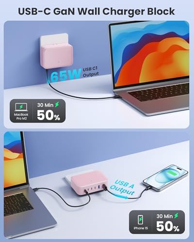 200 W USB C Charging Hub with 6 Ports – Ga N IV Foldable Wall Charger for Rapid Device Power-Up, PD 65 W Laptop Charger for Mac Book Pro, Dell, i Phone 16/15, i Pad, Galaxy & Steam Deck – Compact & Travel-Friendly Fast Charging Solution