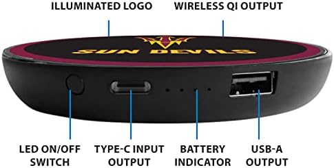 LSU Illuminated Logo Wireless Charger & Portable Power Bank – Dual Charging Pad for Wired and Wireless Devices, Fast Charging Technology, Ideal NCAA Gifts for Graduates and Fans, Ultimate Charging Solution with Enhanced Compatibility