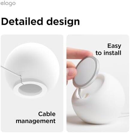 elago MS2 Charging Stand Compatible with MagSafe Charger – Premium Silicone, Compatible with iPhone 16/15/14/13/12 Series, Designed for MagSafe Stand [Black] [Charging Cable Not Included] – Enhanced Compatibility and Speed