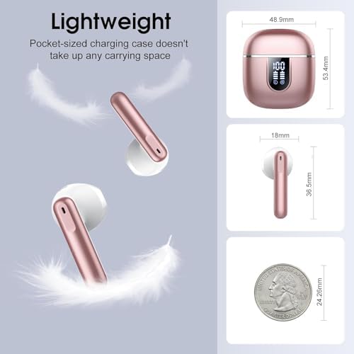 Cillso Bluetooth 5.4 Wireless Earbuds – Superior Hi-Fi Stereo Sound with 4-Mic Noise Cancellation, 40-Hour Long Battery Life, IP7 Waterproof Design, Quick USB-C Charging, and Dual LED Battery Indicator – Perfect for On-the-Go Music Lovers and Active Professionals