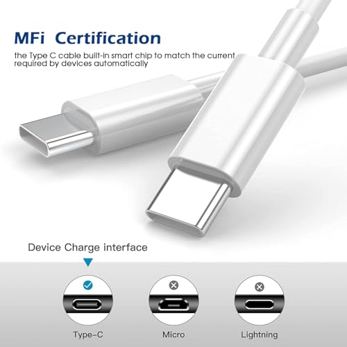 Ultimate 10 FT Fast Charging i Phone Bundle: USB C to Lightning Cable & Type C Wall Adapter – Unmatched Speed & Convenience for i Phone 14/13/12/11/X Models – Dual Pack for Home & Office Use – Premium Quality Charging Solution
