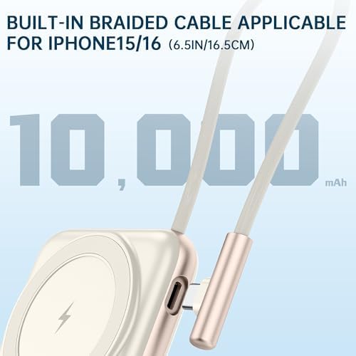 Mag Safe Portable Charger by EKR – 10,000 m Ah Fast Charging Power Bank with PD 20 W, Magnetic Attachment & Zinc Alloy Stand – Ultimate Wireless Charging Solution for i Phone 16/15/14/13/12 Series & Samsung Devices – Reliable, Compact, and Stylish Power Supply for On-the-Go Users