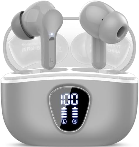 Elevate Your Sound Experience with Premium Wireless Earbuds – Advanced Bluetooth 5.4, Hi-Fi Stereo Audio, and ENC Noise Cancellation for Crystal-Clear Calls, IP7 Waterproof Design for Active Lifestyles, 48-Hour Playtime with LED Battery Display, Chic Rose Gold Finish for Everyday Elegance in Sports and Leisure