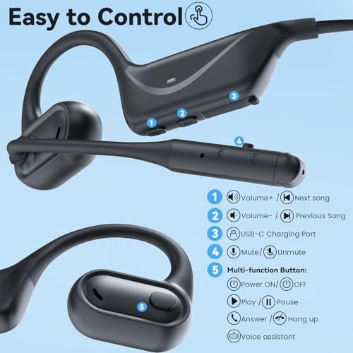 Experience Unmatched Audio Freedom with MONODEAL Open Ear Bluetooth Headphones – Ultra-Lightweight Wireless Earphones Featuring Advanced Bluetooth 5.4, Noise-Canceling Microphone, and Ergonomic Comfort for Workouts and Daily Life. Stay connected and aware of your surroundings with our innovative open ear design, perfect for busy environments like offices, outdoor activities, or while driving. Enjoy rapid device connectivity with cutting-edge Bluetooth 5.4 technology, ensuring seamless audio experiences. The integrated noise-canceling microphone guarantees crystal-clear phone calls, while the handy mute button adds a layer of privacy for your conversations. Designed for all-day comfort, these durable headphones redefine your audio interactions, balancing style and functionality. Elevate your listening journey and embrace the flexibility of wireless sound with MONODEAL – the essential audio accessory for every lifestyle and occasion. Perfect for those prioritizing both performance and awareness, these headphones are your go-to choice for an enhanced auditory experience.