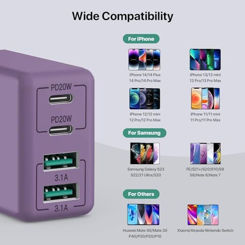 Revolutionize Your Charging Routine with Our 4-Port USB Wall Charger – Ultra-Fast QC 3.0 Adapter for i Phone 12-15, LG, Google Pixel & More – Compact, Reliable Power Solution for Home and On-the-Go Charging