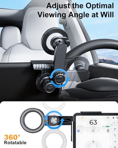 Enhance Your Tesla Experience with the Mag Safe Phone Mount – No Glue Installation for Model Y, 3, S, X, and Cybertruck – Secure Dash Holder for Effortless Access and Optimal Viewing – Sleek Design for Modern Aesthetics and Driving Safety