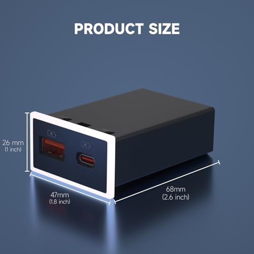 High-Speed Car Charger for Toyota with PD 3.0 USB Type-C Fast Charging & LED Light Show – Ultimate Power Adapter for Modern Devices, Enhanced Durability & Compatibility for Seamless Travel