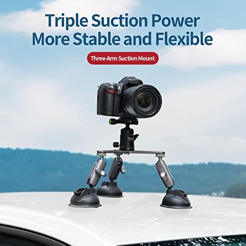 TELESIN Electric Magsafe Car Mount Vacuum Magnetic Car Phone Holder 105N 360° Reinforced Adjustable Swivel Lock, Suction Cup Phone Mount for Your Car/Gym/Mirror/iPhone & Android – Enhanced Compatibility and Speed