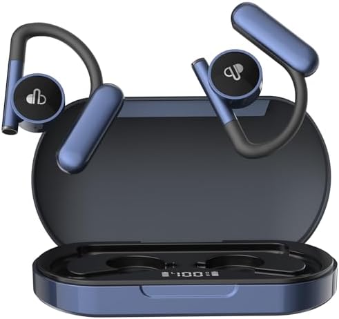 Revolutionary Open Ear Wireless Earbuds with Bluetooth 5.3 – Experience 48 Hours of Deep Bass Sound, IPX7 Waterproof Design for Active Lifestyles, Perfect for Running and Workouts – Enhanced Comfort and Compatibility for Uninterrupted Music Enjoyment
