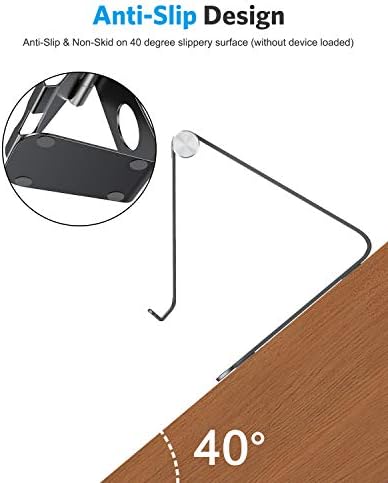 Ergonomic Adjustable Aluminum Tablet Stand – Versatile Cradle for i Pad & Samsung with Multi-Angle Viewing – Perfect for Enhanced Comfort and Productivity at Home, Office, or On-the-Go – Durable, Lightweight Design for All Tablets Up to 13 Inches