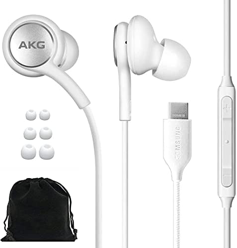Elevate Your Audio Experience with SAMSUNG AKG USB Type C In-Ear Earbuds – Premium Sound for Galaxy S23 Ultra & More, Featuring Hands-Free Mic, Durable Braided Cable, and Sleek Velvet Pouch – Perfect for Music Lovers and Daily Use