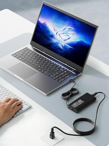 High-Power 100 W USB-C Laptop Charger for Dell Models – Fast Charging AC Adapter with Enhanced Compatibility for Latitude, Inspiron, and Precision Series – Eco-Friendly TPE Cable, Multiple Safety Protections, and Convenient Cable Management – Ideal Travel Companion for Home and Office Use
