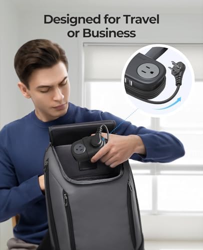 Compact Travel Power Strip by ORICO – 4 AC Outlets & 3 USB Ports (1 USB-C) with 4 FT Flexible Cord – Cruise Approved Portable Charging Station for Hotels and Adventure Trips – Ultimate Solution for Modern Travelers